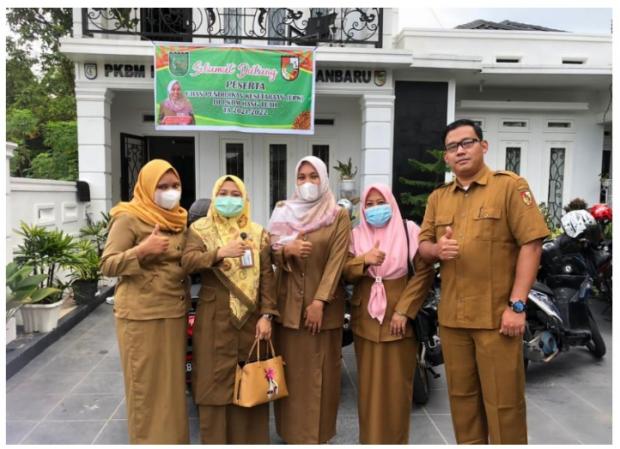 KUNJUNGAN PADA SAAT UPK PAKET C DI PKBM HANG TUAH TAHUN PELAJARAN 2021/2022
